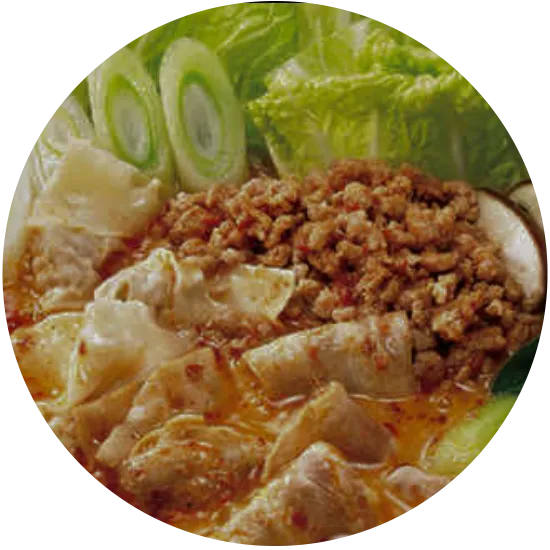 三元豚と牡蠣の濃厚胡麻坦々鍋